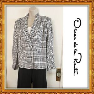 VINTAGE | Oscar de la Renta Patterned Blouse!!